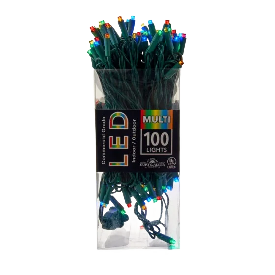 Flexible Kurt S. Adler Multicolored LED Light Set 100 Lights Convenient
