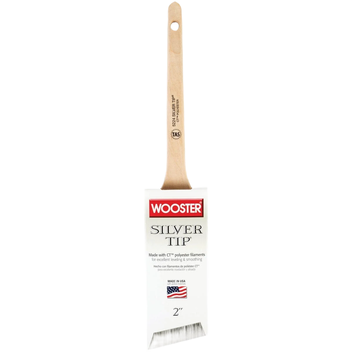 Exceptional Wooster Silver Tip Thin Angle Sash Paint Brush 2 in. Quality