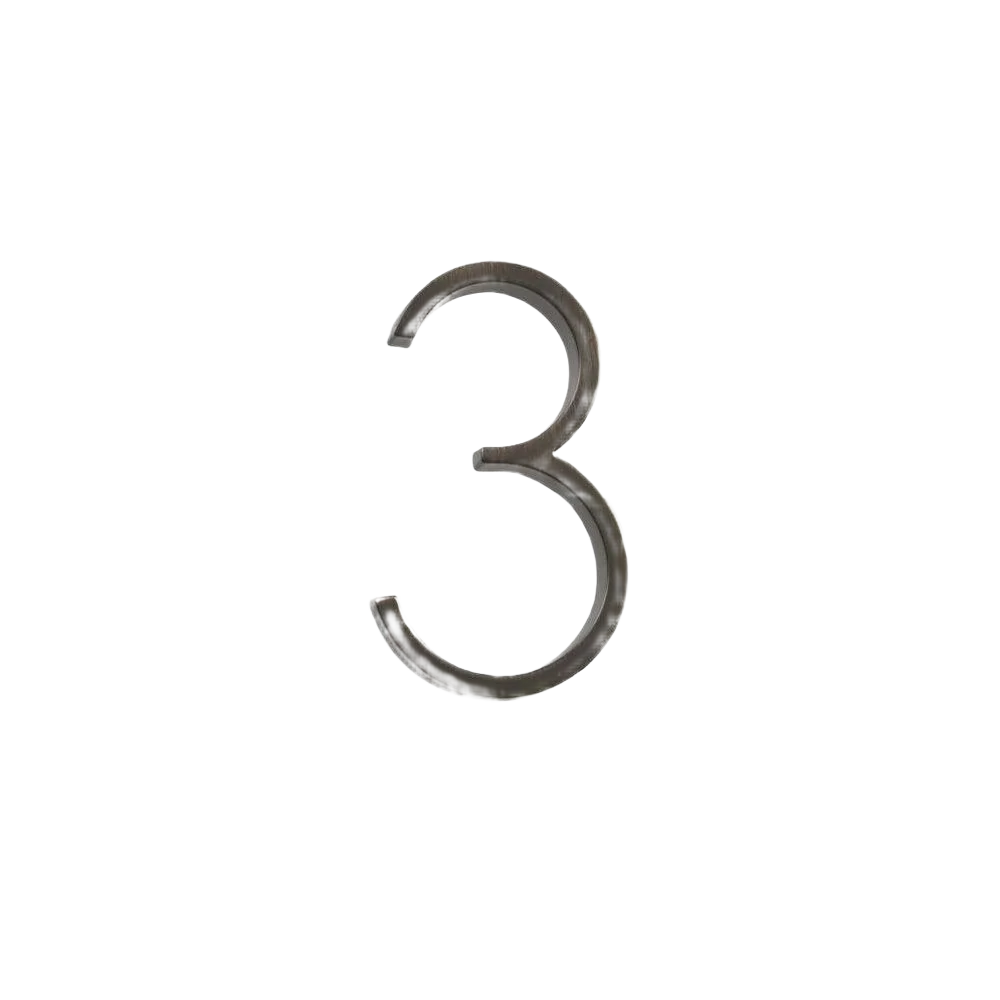 Luxury Hillman Distinctions 5-In. Floating Mount Bronze House Number 3 Optimized