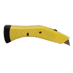 Expertly Made Lutz Quick Change Heavy Duty Utility Knife and Plastic Holster Yellow Fine Crafted