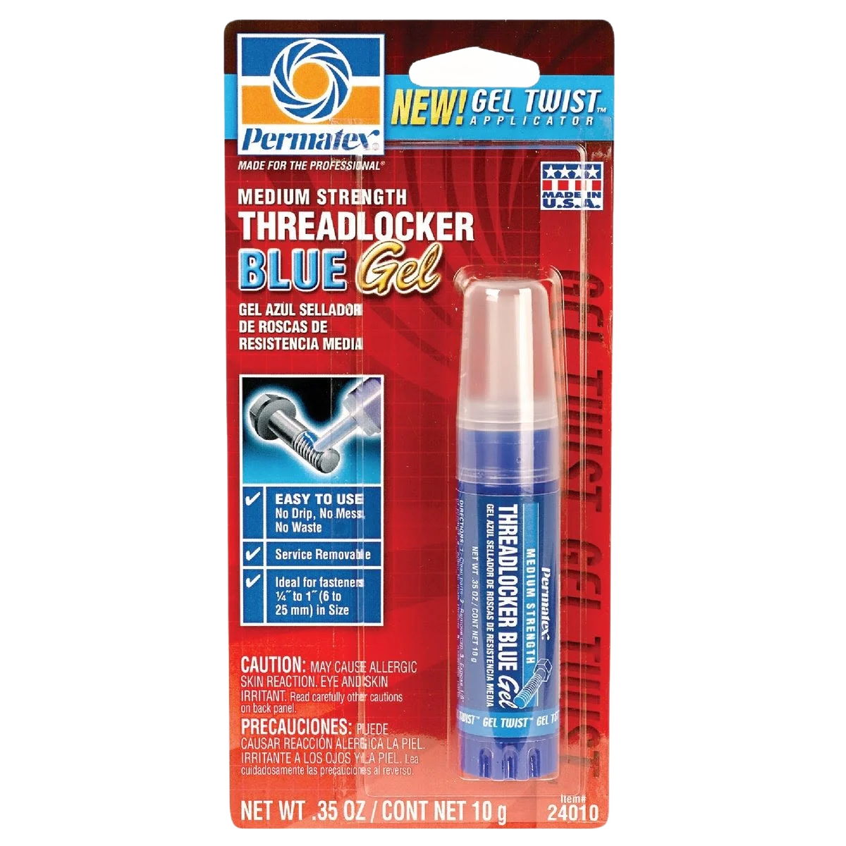 Sustainable Permatex Medium Strength Blue Gel Threadlocker Secure