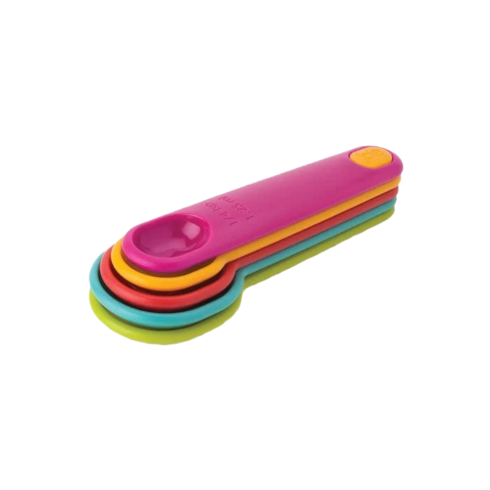 Fast Joie Assorted Colors Measuring Spoons Set of 5 Professional