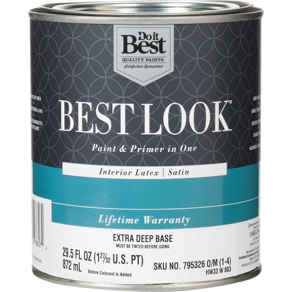 Clean Look Extra Deep Base Interior Latex Satin Paint Primer In One 1 Quart Premium Material