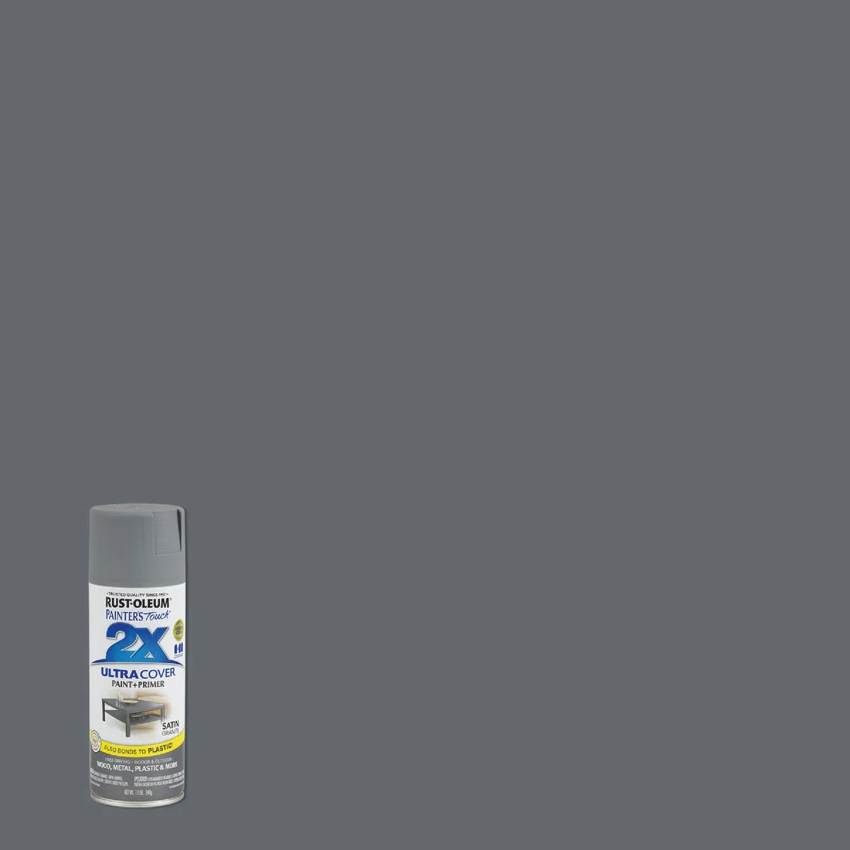 Durable Rust-Oleum Painters’ Touch 2X Granite Satin Spray Paint Primer 12 oz. Efficient