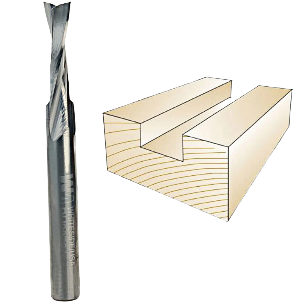 Excellent Whiteside O-Flute Slow Spiral Bit 1 4 in. SH x 1 4 in. CD x 3 4 in. CL Prestigious