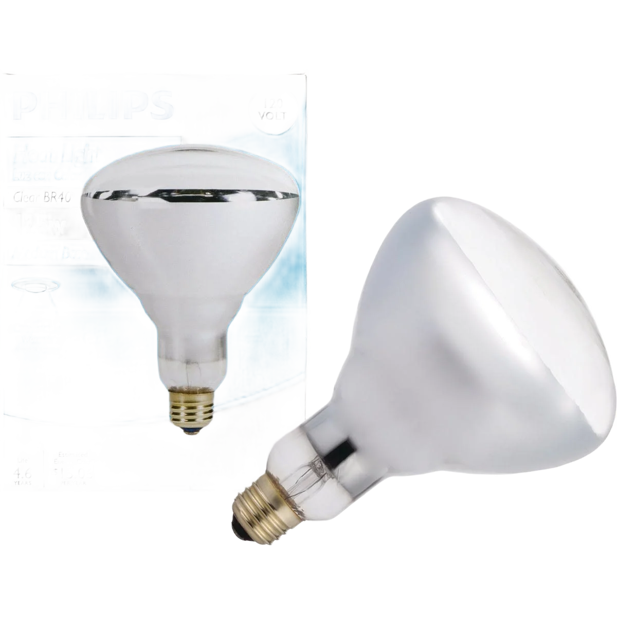 Premium Philips 125 Watt BR40 Incandescent Heat Light Bulb Eco-Friendly