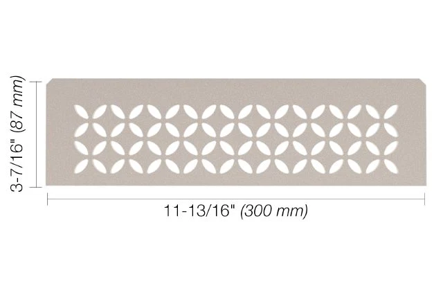 Prestigious Schluter Greige Niche Floral Rectangular Shelf Certified