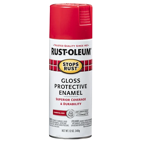 Recyclable Rust-Oleum Stops Rust Carnival Red Protective Enamel Spray Paint 12 oz. High-Quality