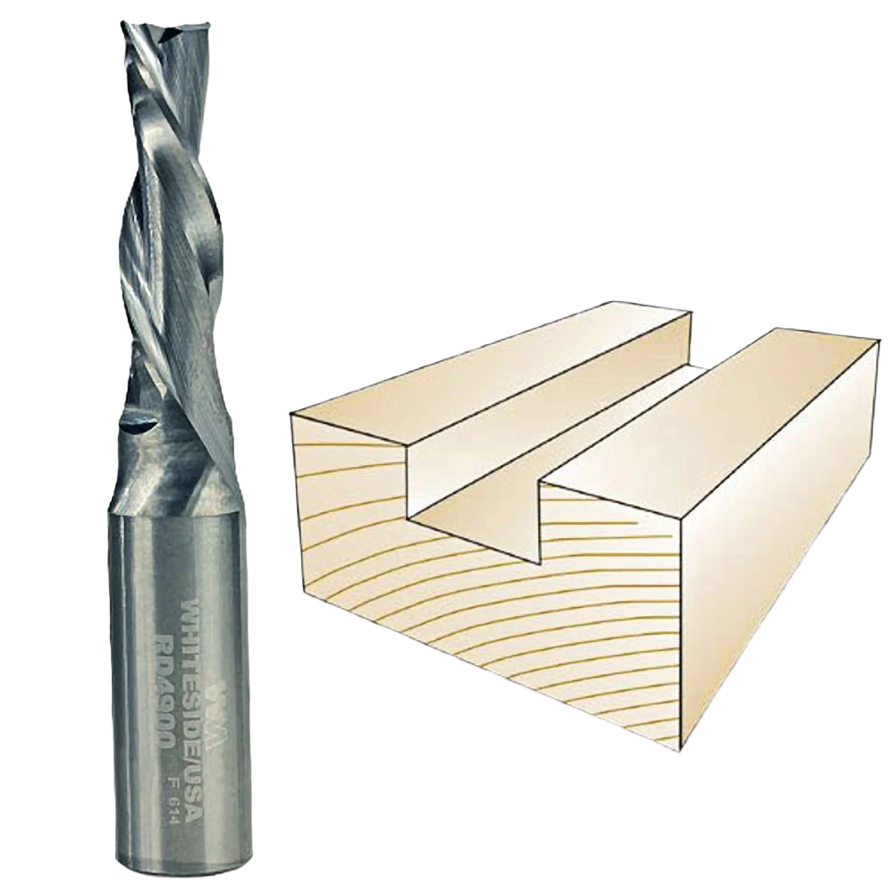 Classic Whiteside Spiral Downcut Router Bit 1 2 in. SH x 3 8 in. CD x 1-1 4 in. CL Prestigious