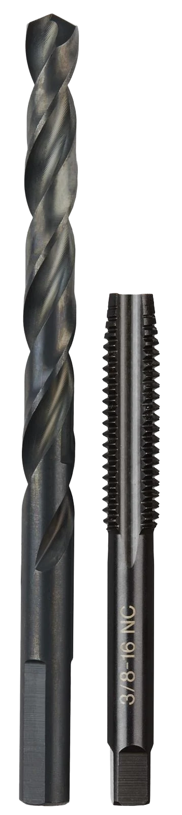 Clean Milwaukee 3 8 -16 NC Straight Flute Plug Tap 5 16 Drill Bit Exceptional