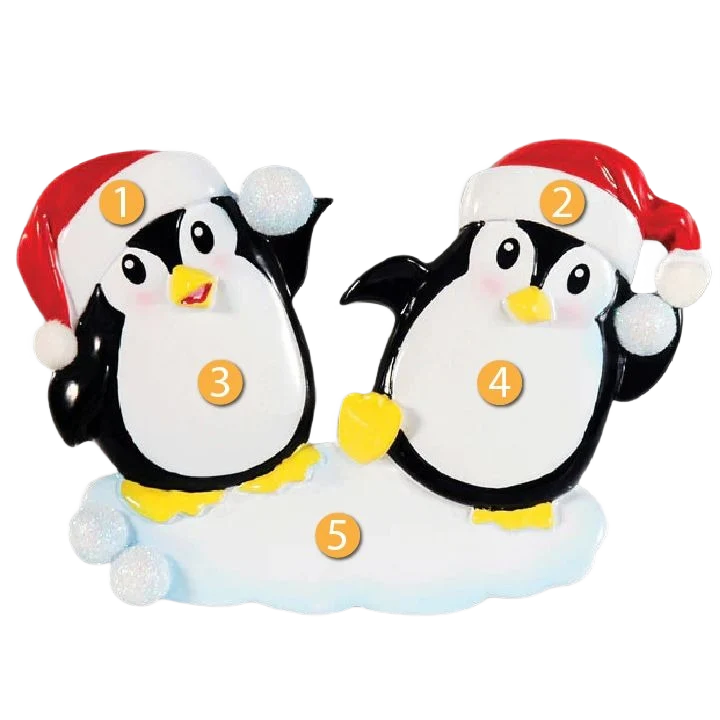 Carefully Designed PolarX Personalized Penguin Couple Ornament Responsible