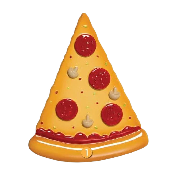 Green PolarX Personalized Pizza Slice Ornament Healthy