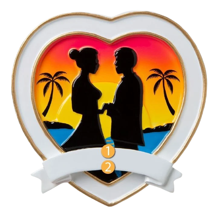 User-Friendly PolarX Personalized Destination Wedding Bride Groom Ornament Genuine