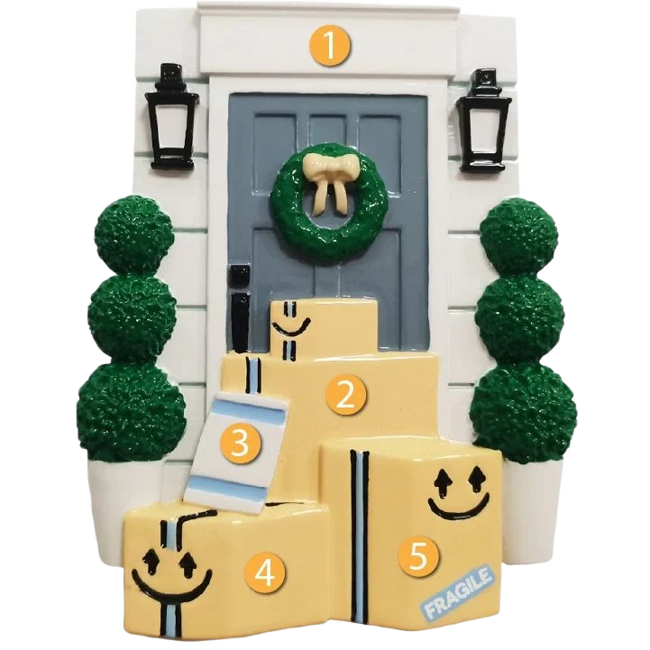 Certified PolarX Personalized Door with Packages Ornament Genuine