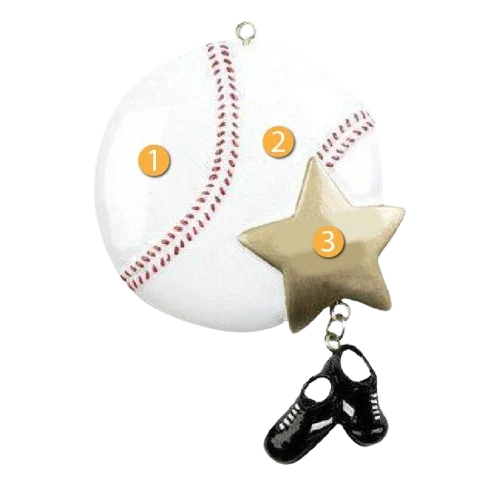 Recyclable Rudolph Me Personalized Baseball Star Ornament Reliable