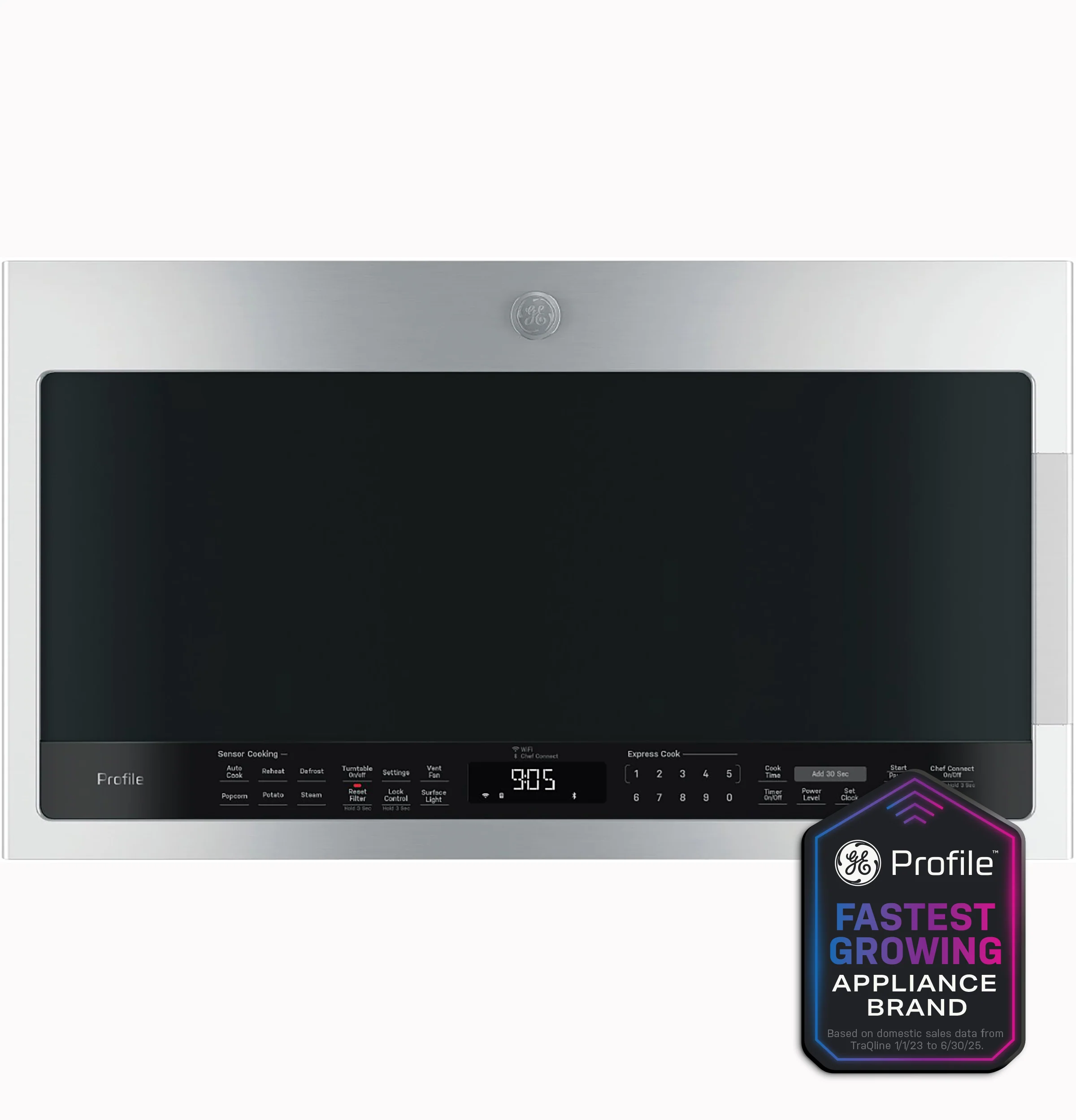 Clean GE Profile™ 2.1 Cu. Ft. Over-the-Range Sensor Microwave Oven Trendy