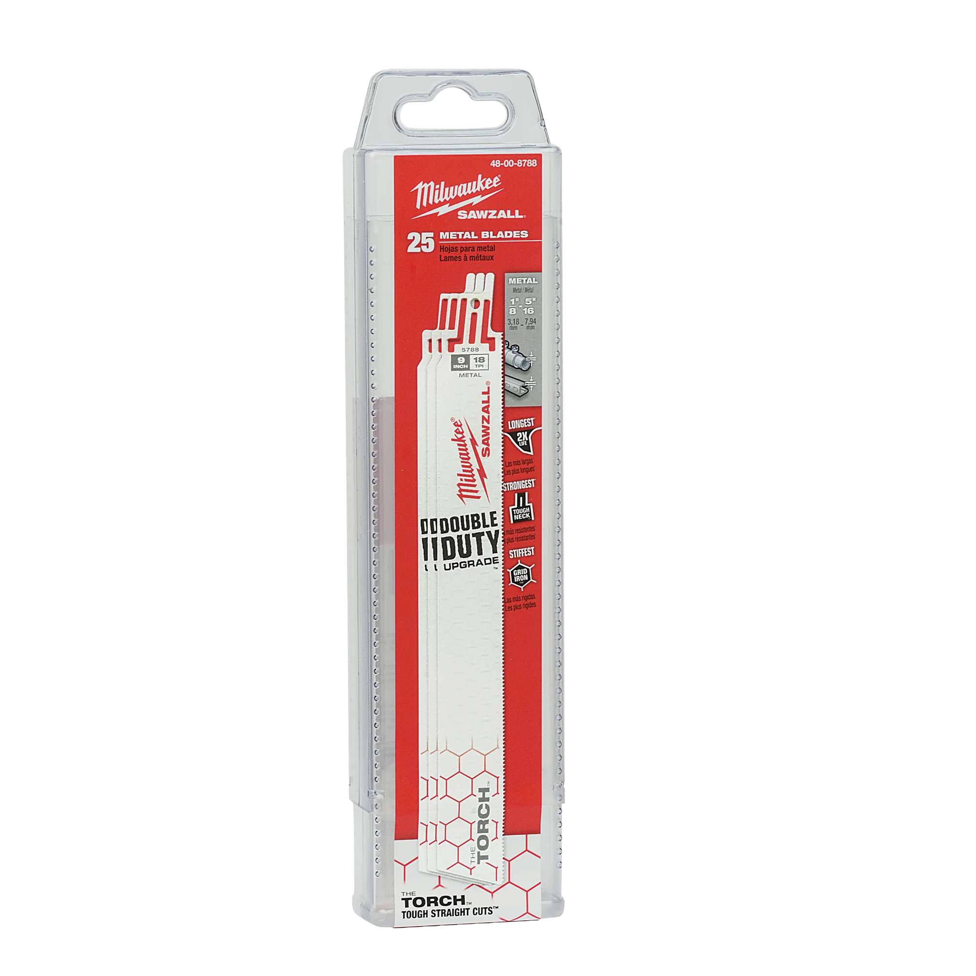 Natural Milwaukee 9 18 TPI TORCH™ SAWZALL® Blade for Medium Metal 25 PK Reusable