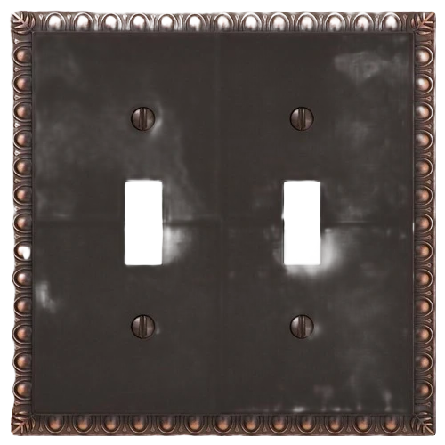 Solid Amerelle 2 Toggle Egg and Dart Antique Bronze Wall Plate Soft