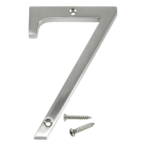 Solid Hillman Distinctions 4-In. Flush Mount Nickel House Number 7 Optimized