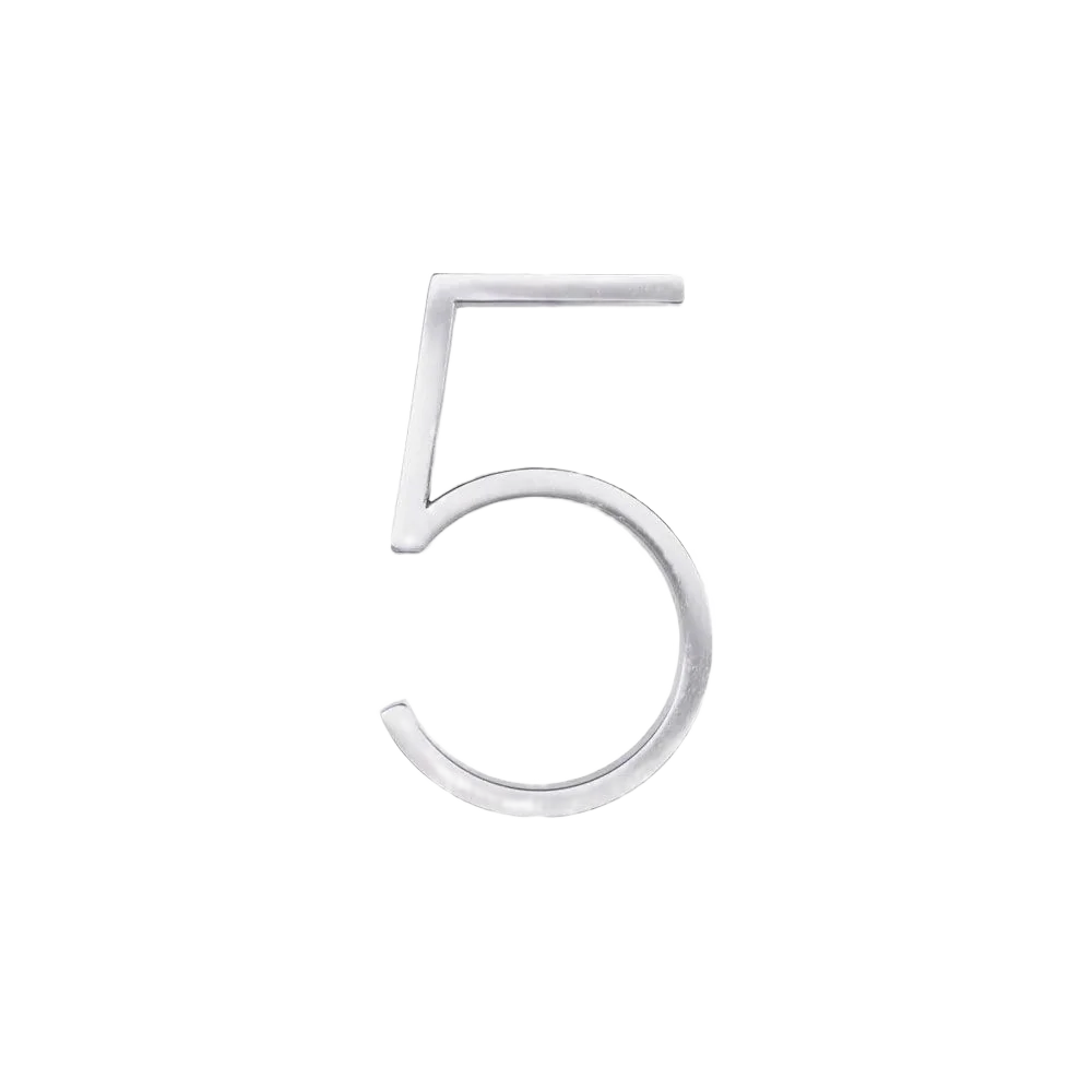 Versatile Hillman Distinctions 5-In. Floating Mount Nickel House Number 5 Environmentally Friendly