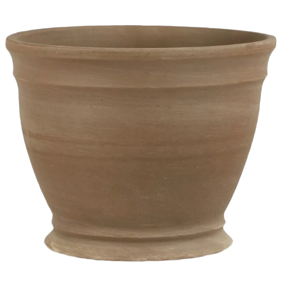 Organic Border Concepts Gallicus Basalt Chocolate Marbled Clay Pot 7.5 in. x 10 in. Prestigious