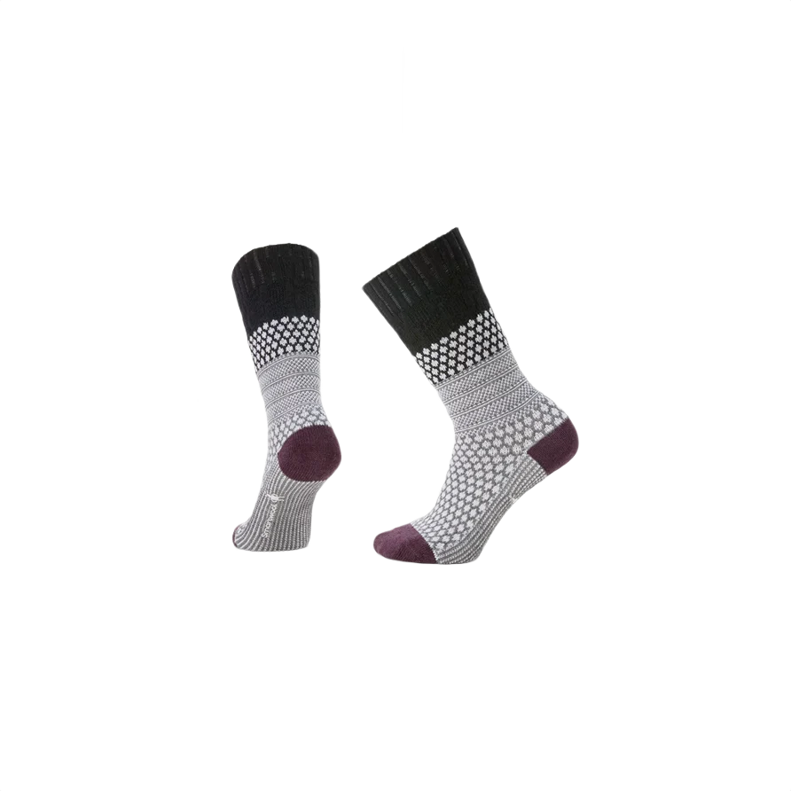 Fine Crafted Smartwool Women’s Black Everyday Popcorn Cable Crew Socks Natural