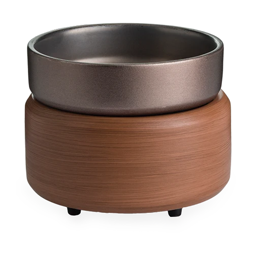 Luxury Candle Warmers Pewter Walnut 2-In-1 Classic Wax Melts Or Candle Warmer Next-Generation
