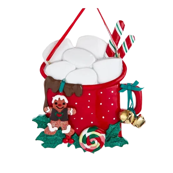 Fashionable Kurt S. Adler Personalized Mug Family of 6 Ornament Prestigious