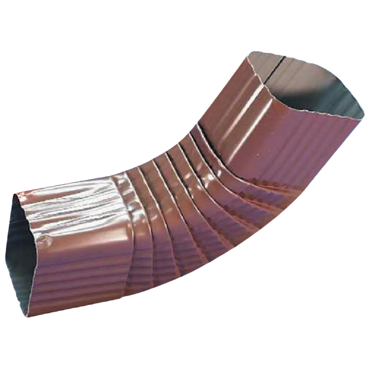 Reusable Spectra Metals 2 in. x 3 in. Aluminum Side Downspout Elbow Brown Breathable
