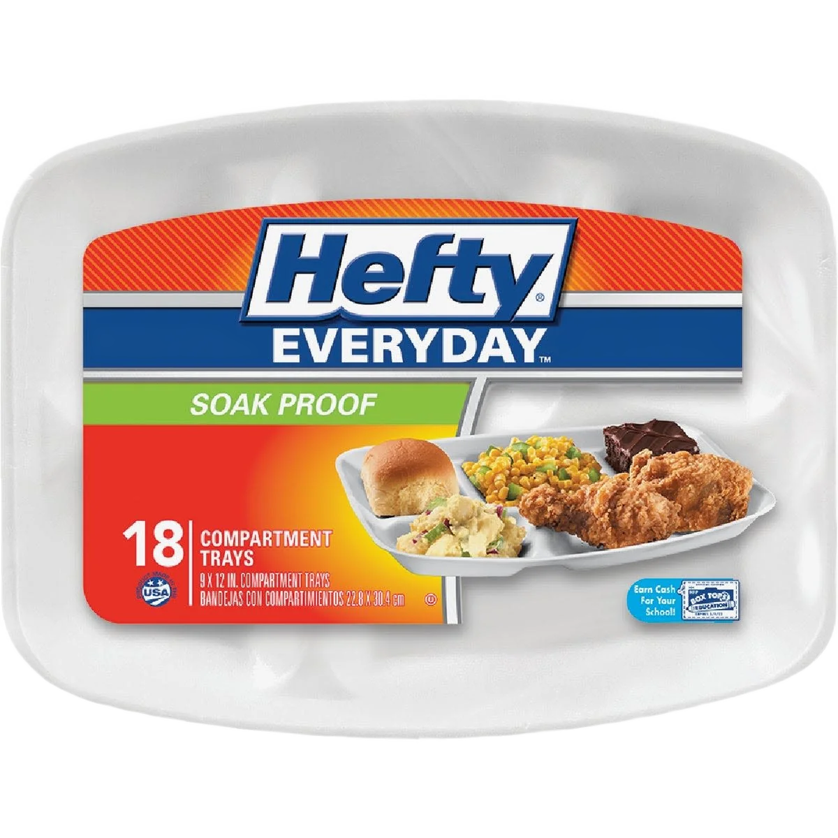 Safe Hefty Everyday Compartment Foam Plate Dependable