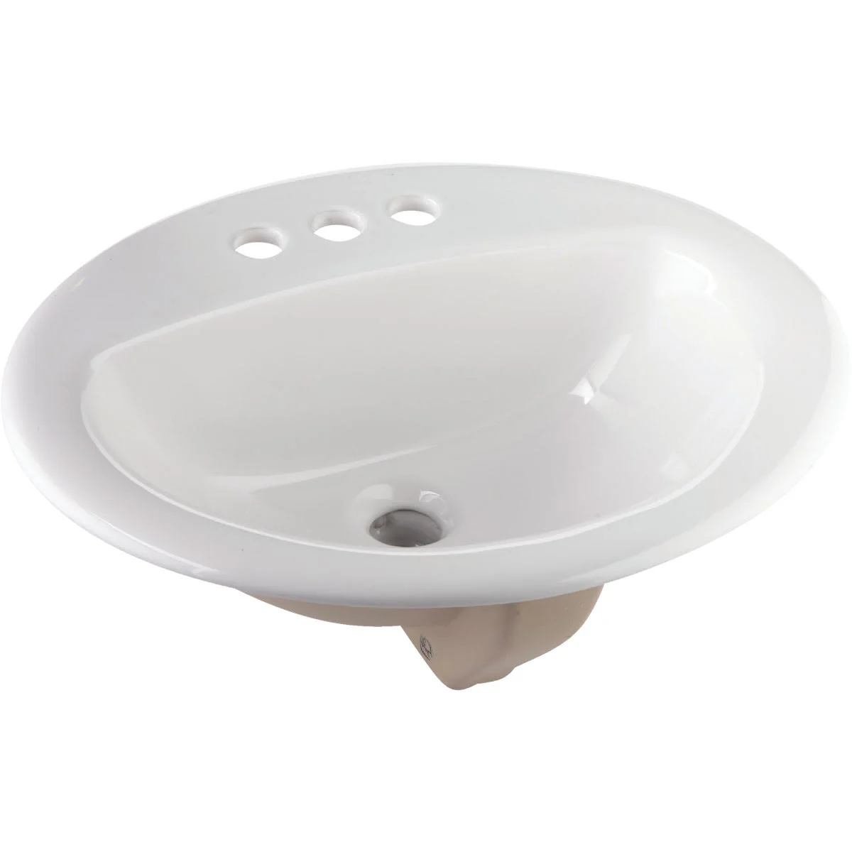 Comfortable Do it White Oval Drop-In Bathroom Sink 17 in. Fashionable