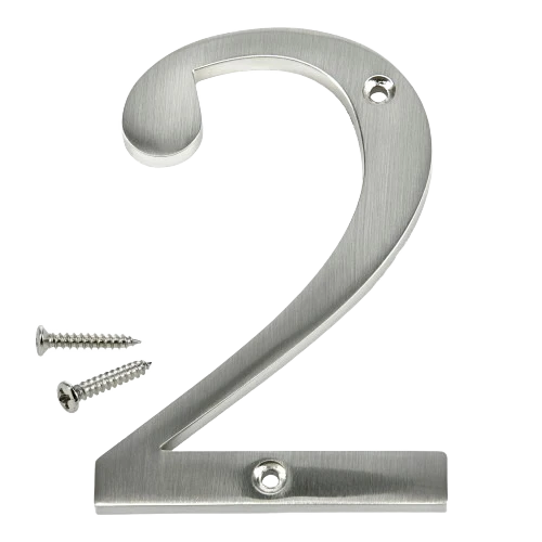 Excellent Hillman Distinctions 4-In. Flush Mount Nickel House Number 2 High-Performance