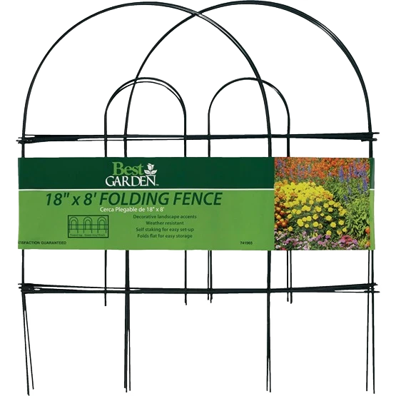 Artisan Garden 8′ Powder-Coated Green Wire Folding Fence Casual