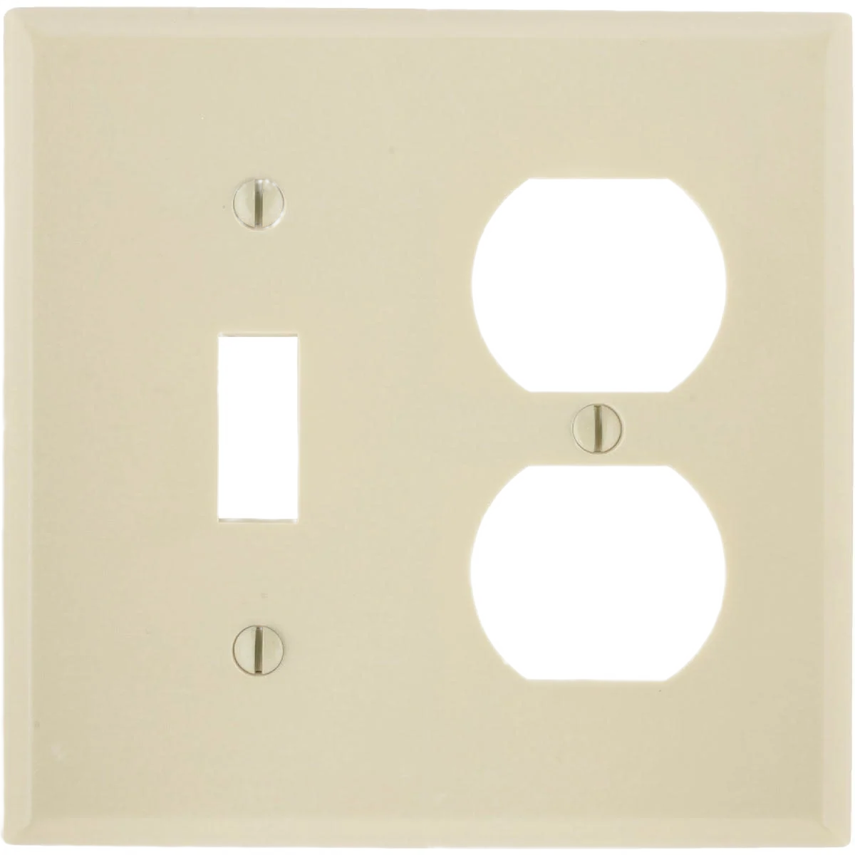 Original Design Leviton Oversized 2-Gang Ivory Combination Wall Plate Selected
