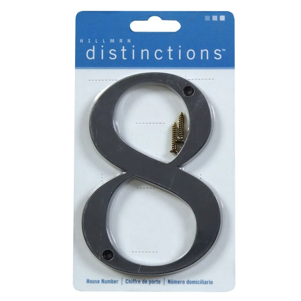 Environmentally Friendly Hillman Distinctions 4-In. Flush Mount Black House Number 8 Excellent