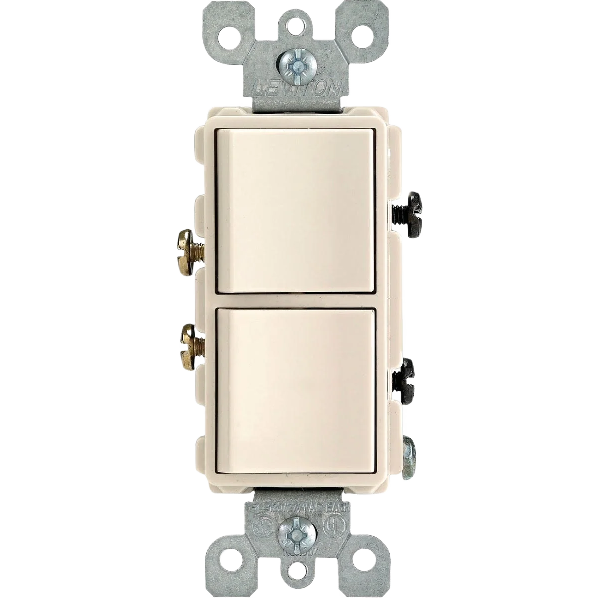 Breathable Leviton Single Pole Almond 15A Duplex Switch Natural