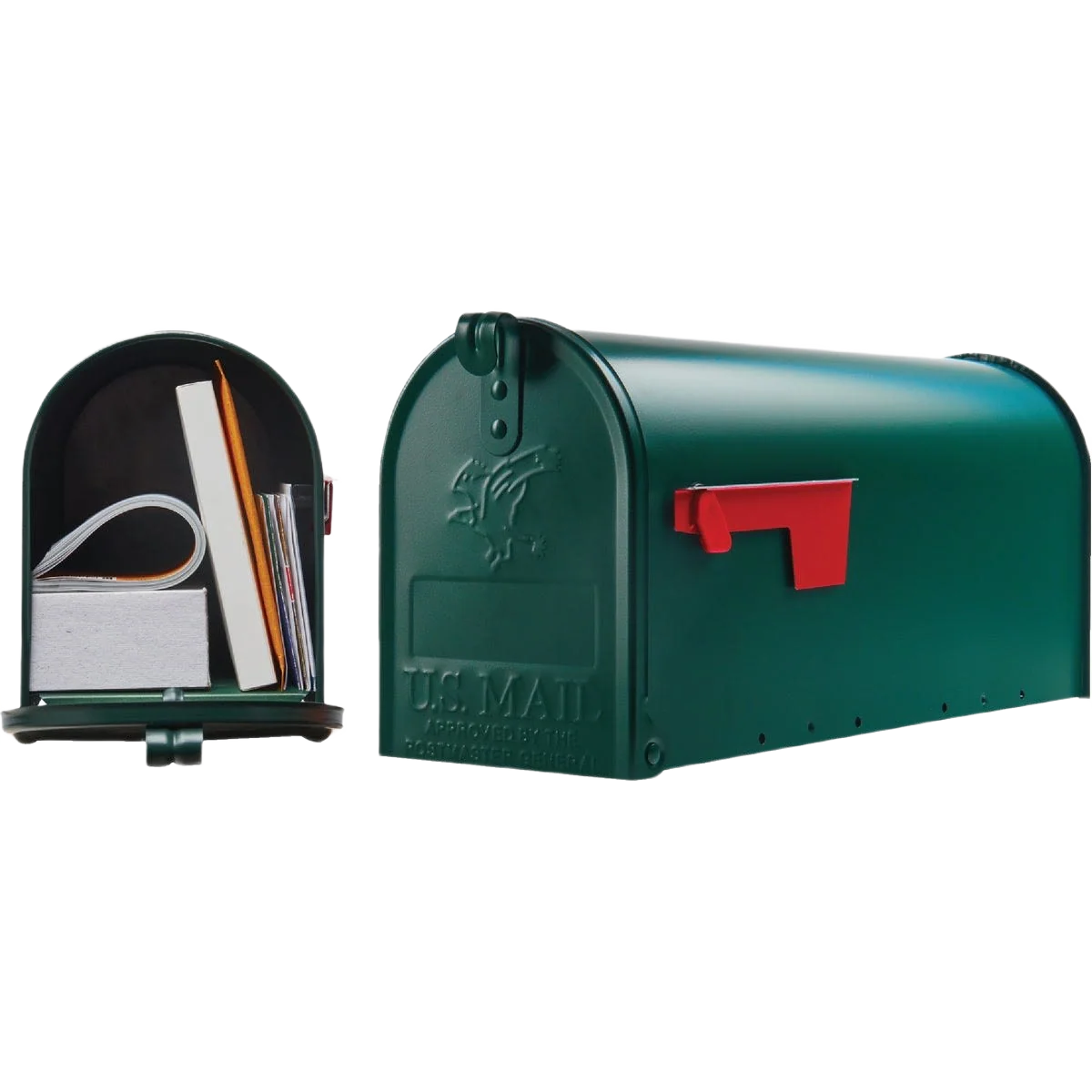 Safe Gibraltar Elite T1 Green Rural Post Mount Mailbox Superior