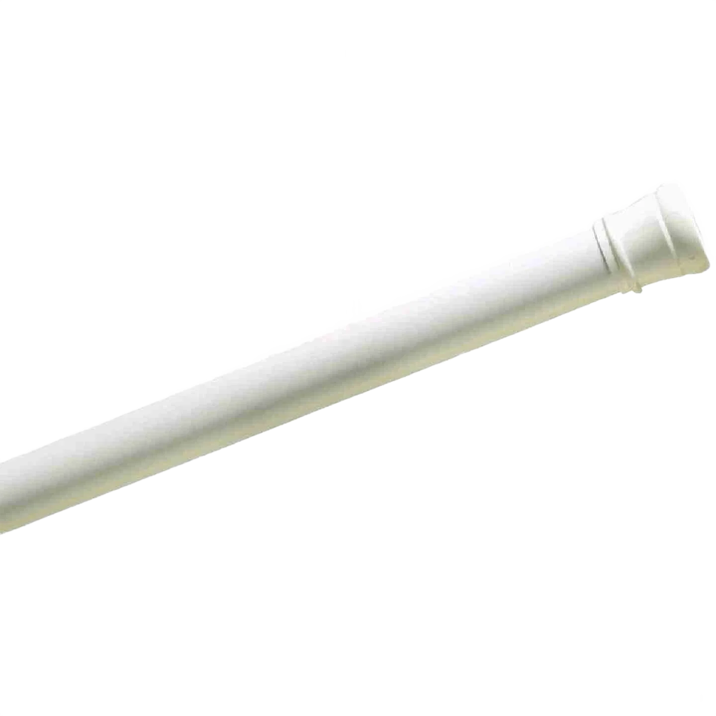 Fast Zenith Straight Adjustable Tension Shower Rod in White 34.5-60 in. Exclusive