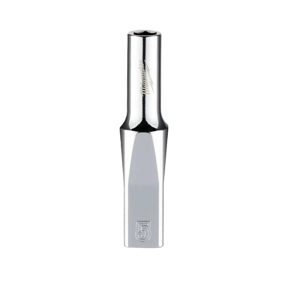 Green Milwaukee 1 4 Drive 5-mm Deep Socket w FOUR FLAT™ Sides Environmentally Friendly