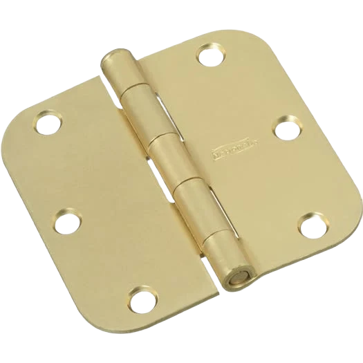 Modern National Hardware 3-1 2 x 5 8 Radius Satin Brass Door Hinge 3-Pack Easy-to-Use
