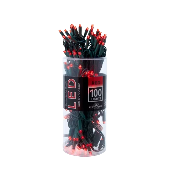 Organic Kurt S. Adler Red LED Light Set 100 Lights High-Performance