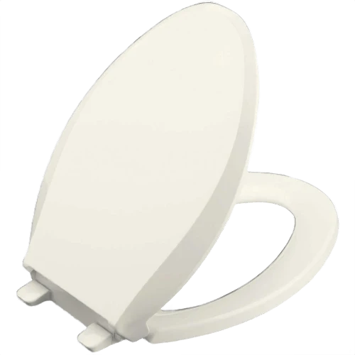 Effective Kohler Cachet Quiet-Close Biscuit Elongated Toilet Seat Long-Lasting