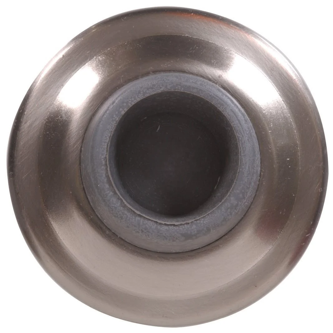Traditional Hillman Satin Nickel Wall Mount Door Stop 2-3 8 in. Expertly Made