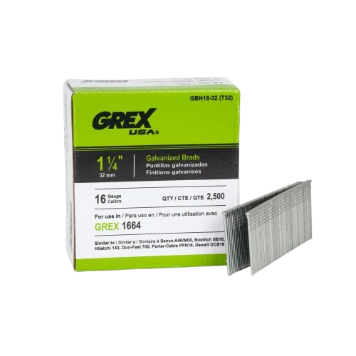 Minimalist Grex GBN16 16 Gauge 1-1 4 in. Galvanized Brads 2.5M Relaxed