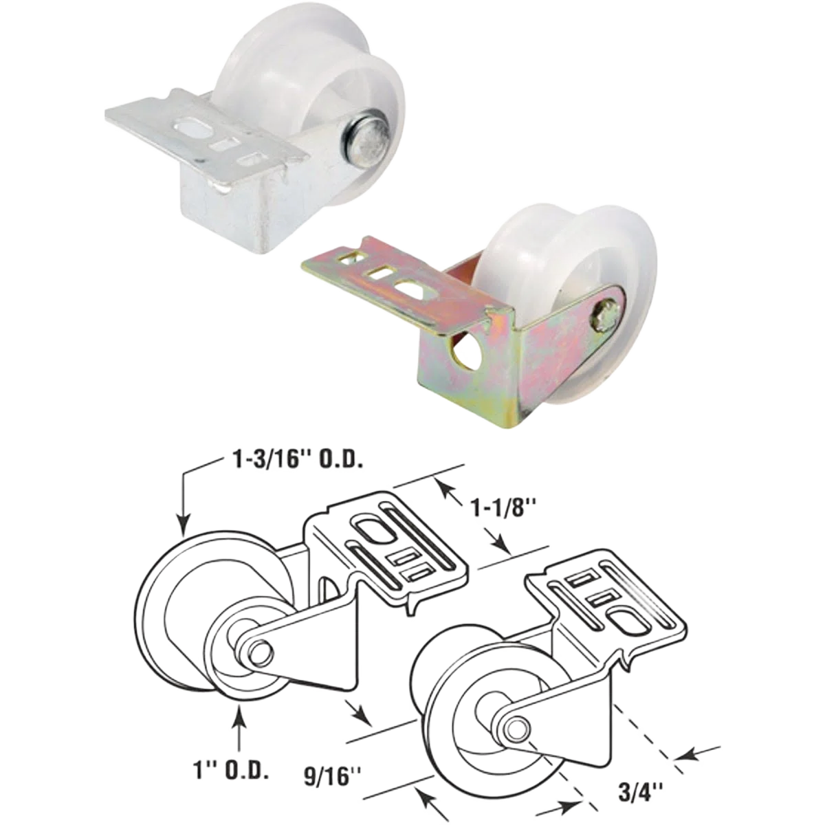 Innovative Prime-Line Front Drawer Roller Bracket Selected