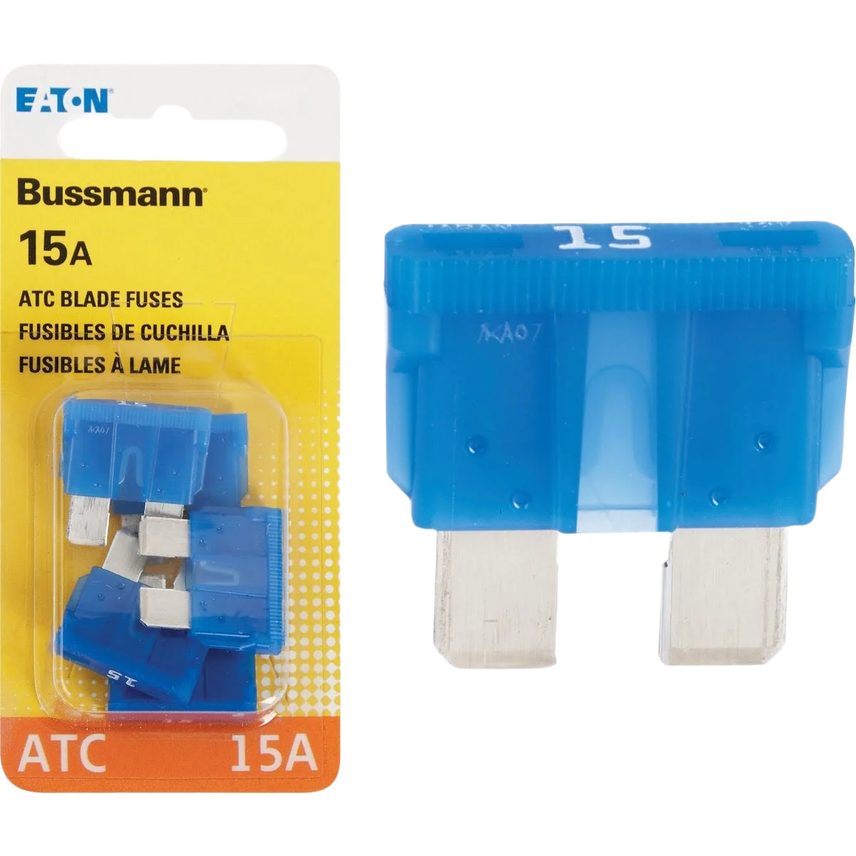 Proven Bussmann Fuses 15A Blade-Type Automotive Fuse 4-Pack Contemporary