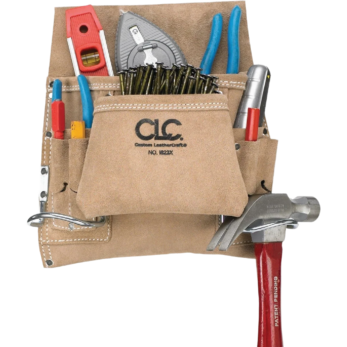 High-Performance CLC Work Gear 8-Pocket Suede Carpenter’s Nail Tool Bag Soft