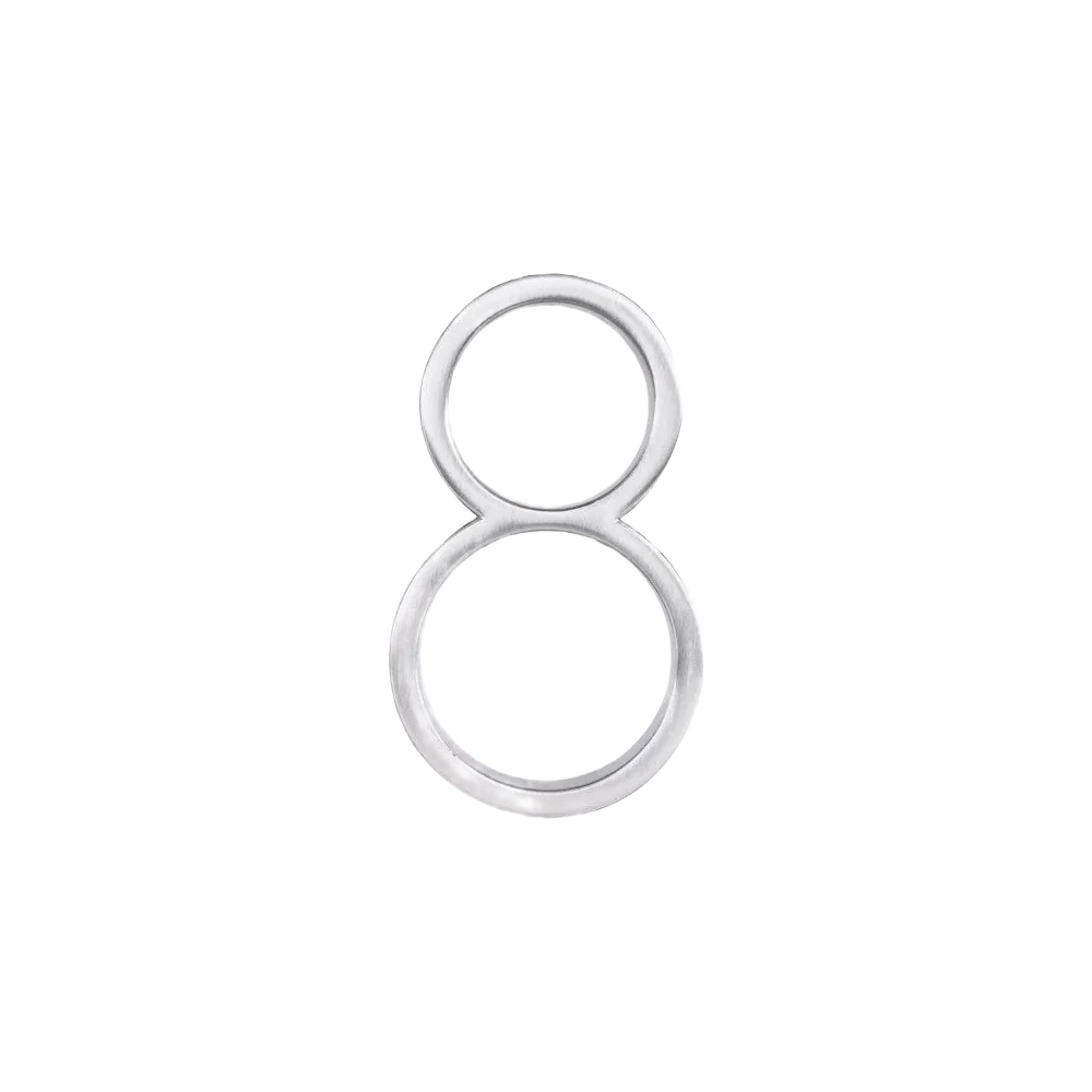 High-Quality Hillman Distinctions 5-In. Floating Mount Nickel House Number 8 Secure