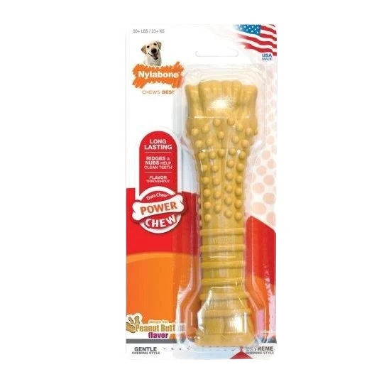 Breathable Nylabone Peanut Butter Flavor Souper Power Chew Bone Convenient
