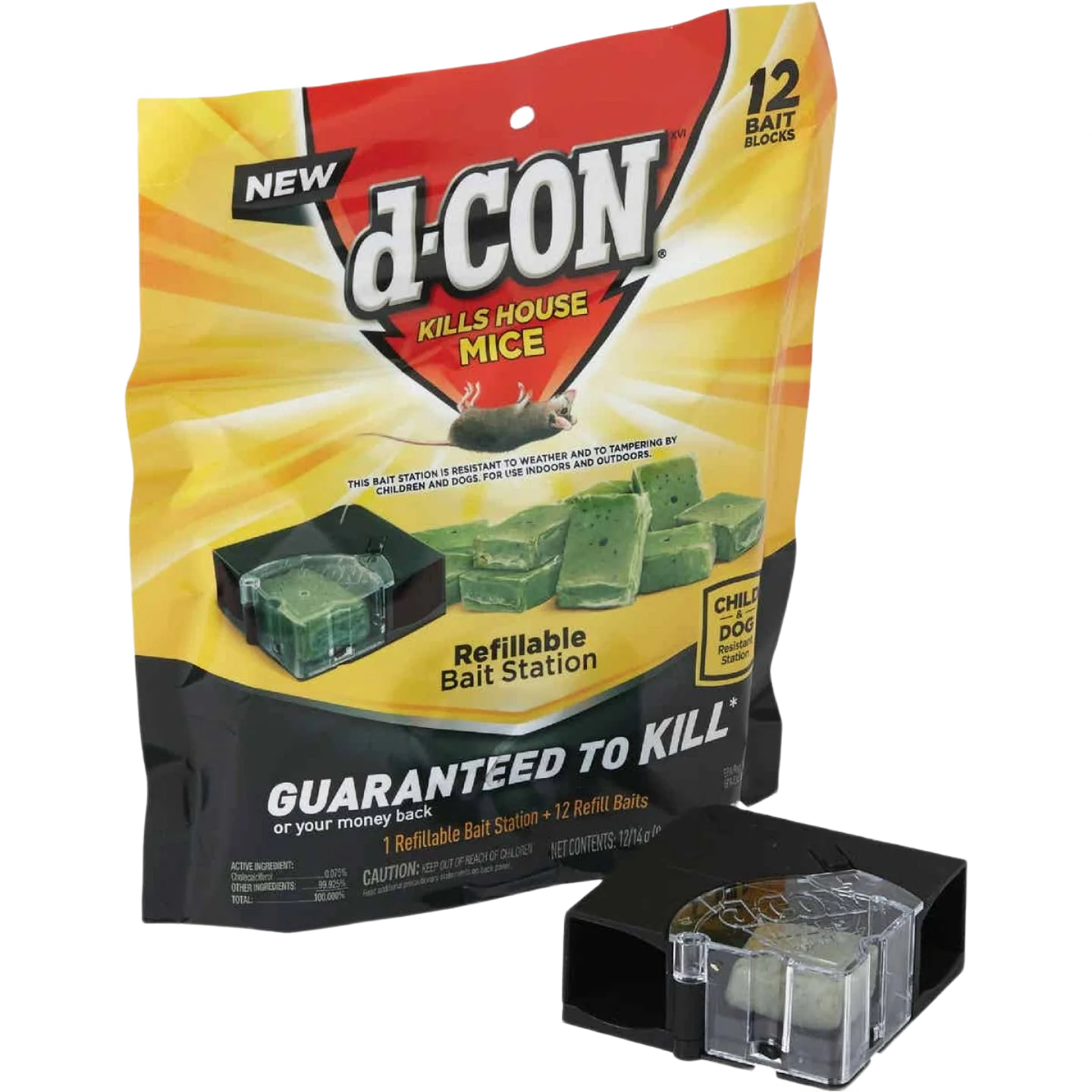 Superior d-CON Refillable Corner Fit Mouse Bait Station 12-Pack Durable